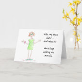 Carte Qui sont ces enfants ?...dessin drôle de couleur d (Fleur jaune)