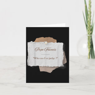Carte Qui Suis-Je Pour Juger Le Pape François