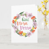 Carte Qui Vivra Verra French Dire (Fleur jaune)
