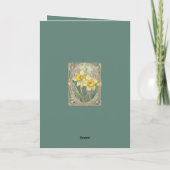Carte Quiet Bloom Daffodil March Birthflower (Dos)