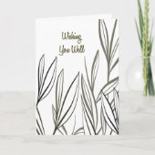 Carte Quiet Reeds — Minimal Get Well Card (Devant)