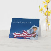 Carte Qu'il y ait la paix sur terre... (Fleur jaune)