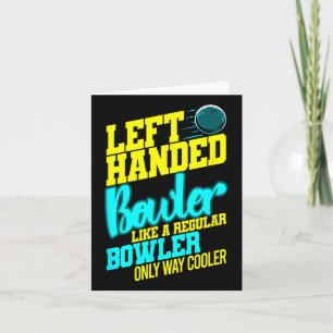Carte Quilleur gaucher boule boule humour quilles frappe