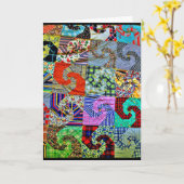 Carte Quilt américain (Fleur jaune)