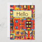 Carte Quilt-improvisation moderne Bold Abstrait (Devant)