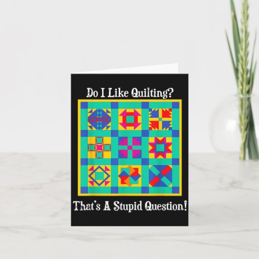 Carte Quilters Gift Quotes Vintage Blocks Patterns Patch (Devant)