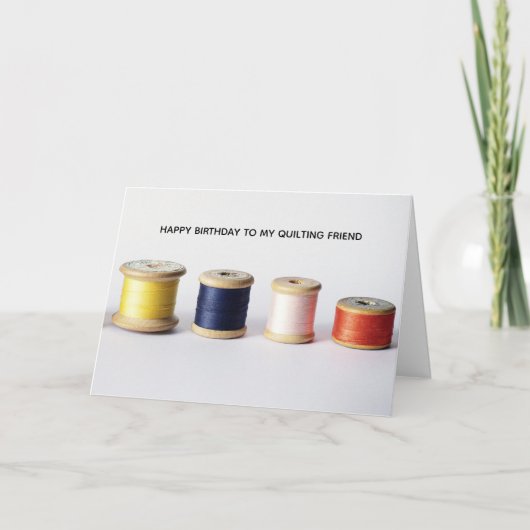 Carte Quilting Couture Ami Artisanat Adulte Anniversaire (Devant)