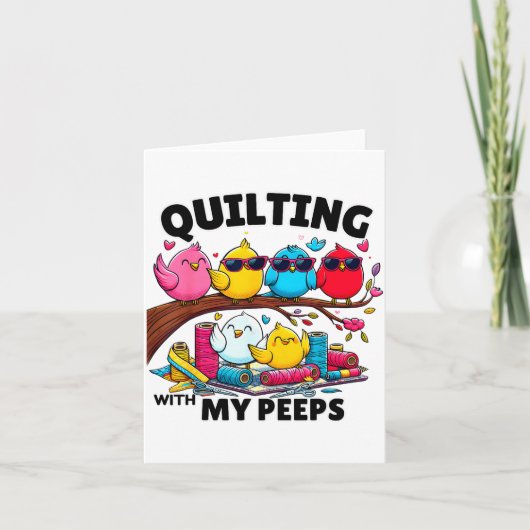 Carte Quilting Hanging With My Funny Women Toddler Kids  (Devant)