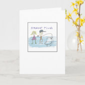 Carte Quinte Flush illustrée excentrique (Fleur jaune)
