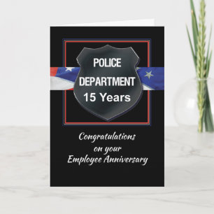 Carte Quinze Anniversaire des employés de la police Cong