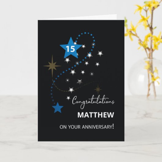 Carte Quinzième anniversaire de l'employé Félicitations (Fleur jaune)