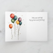 Carte Quirky Blue Bird Cute Happy Birthday Greeting (Intérieur)