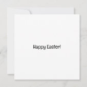 Carte Quirky Bunny with Decorated Egg Easter Greeting (Dos)