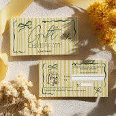 Carte Quirky Retro Citrus HandDrawn Bow Gift Certificate