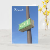 Carte quitter adieu (Fleur jaune)