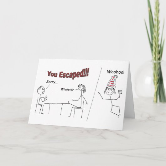 Carte Quitter le travail (Devant)