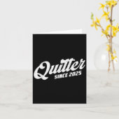 Carte Quitter Since 2025 Non-smoker Quit Smoking  (Fleur jaune)