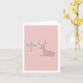 Carte "quoi que ce soit" Noël sarcastique / rennes de va (Fleur jaune)