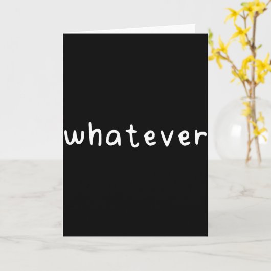 Carte Quoi qu'il en soit  (Fleur jaune)