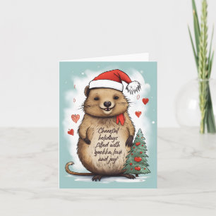 Carte Quokka Love and Jove for Christmas -