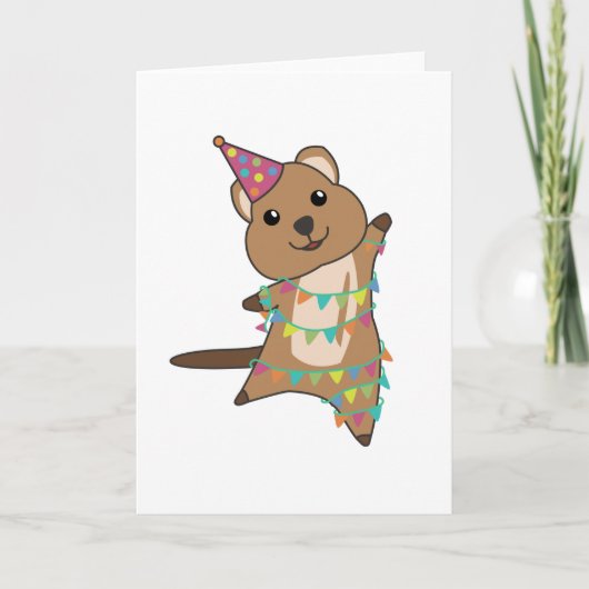 Carte Quokka Souhaite Bon Anniversaire À Vous Quokkas (Devant)