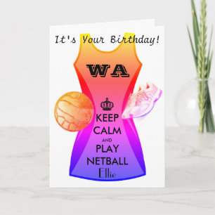 Carte Quota de Keep Calm and Play Netball