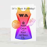 Quota Personalized Keep Calm and Play Netball