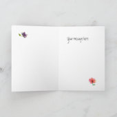 Carte Quote Claude Monet ~ Aquarelle Florale (Intérieur)