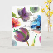 Carte Quote Claude Monet ~ Aquarelle Florale (Fleur jaune)