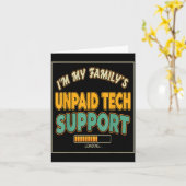 Carte Quote Computer Engineer I'm My Family's Unpaid Tec (Fleur jaune)