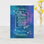 Carte Quote d'aquarelle pour les diplômés du secondaire  (Fleur jaune)