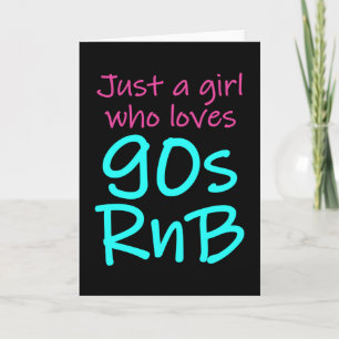 Carte R&B Années 90 Rhythm And Blues Retro Cadeau