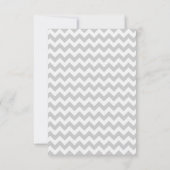 Carte R.S.V.P. 3,5 x5 Chevron Gris Gris Gris Jaune (Dos)