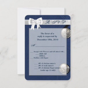 Carte R.S.V.P. 3,5 x 5 Dres Uniformes de la Force 