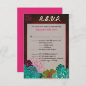 Carte R.S.V.P. 3,5 x 5 Neon Spring Floral (Devant / Derrière)