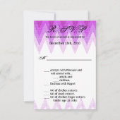 Carte R.S.V.P 3,5 x 5, Ombre Chevron Purple (Devant)