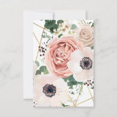 Carte R.S.V.P. 3.5x5 Anemone Rose géométrique de j (Dos)