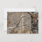 Carte R.S.V.P. 3,5x5 Camo Camouflage Cerfs Chasseu (Dos)