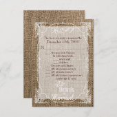 Carte R.S.V.P. 3.5x5 Consommer Boire être marié Bu (Devant / Derrière)