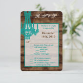 Carte R.S.V.P 3,5x5 Coun de lustre Western Rustic (Debout devant)