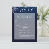 Carte R.S.V.P. 3,5x5 Flocons de neige Hiver Neige (Debout devant)