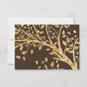 Carte R.S.V.P. 3.5x5 Gold Foil Automne Fall Tree B (Dos)