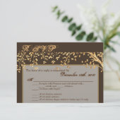 Carte R.S.V.P. 3.5x5 Gold Foil Automne Fall Tree B (Debout devant)