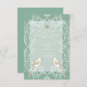 Carte R.S.V.P. 3,5x5 Inséparables victoriens Vinta (Devant / Derrière)