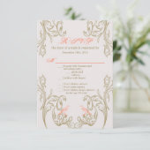 Carte R.S.V.P. 3,5x5 Inséparables victoriens Vinta (Debout devant)