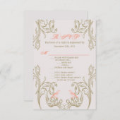 Carte R.S.V.P. 3,5x5 Inséparables victoriens Vinta (Devant / Derrière)