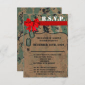 Carte R.S.V.P. 3,5x5 Marine DIGITAL IMPRIMER Uni (Devant / Derrière)