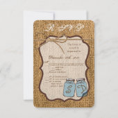 Carte R.S.V.P. 3,5x5 Mason Jar Burlap Pays Rusti (Devant)