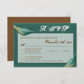 Carte R.S.V.P. 3.5x5 Mono d'oiseaux de quilles de (Devant / Derrière)