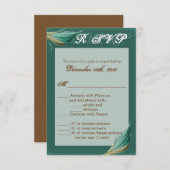 Carte R.S.V.P. 3.5x5 Mono d'oiseaux de quilles de (Devant / Derrière)